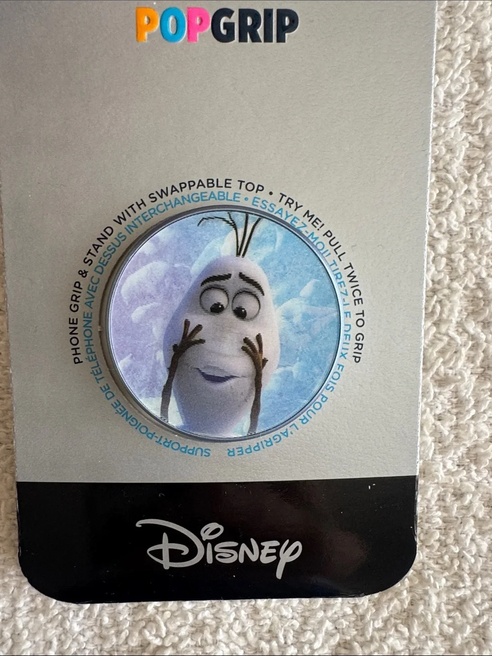 Pop Sockets x Disney Frozen Olaf PopGrip Phone Grip in White and Light Blue